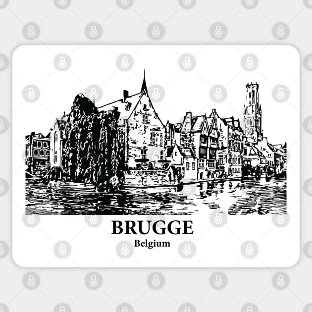 Historic Centre of Brugge - Belgium Sticker by Lakeric